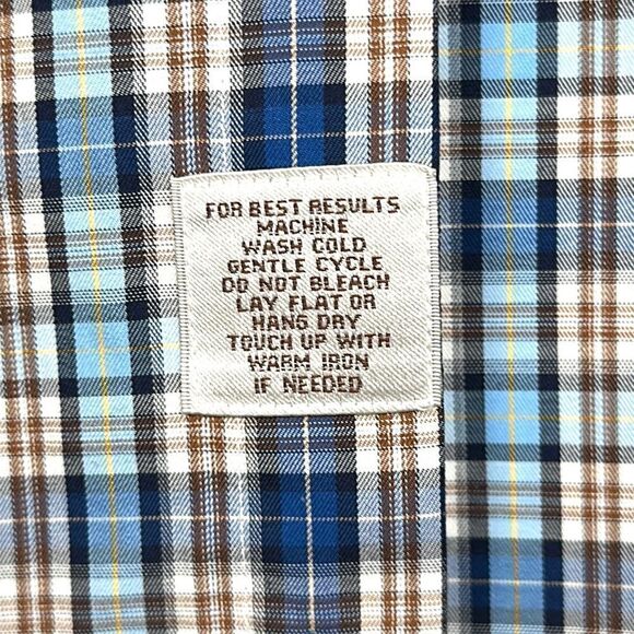 PETER MILLAR Cotton Tartan Plaid Casual Button Down Shirt Long Sleeves size L - Picture 12 of 13